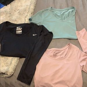 3 Nike Dry fit tops